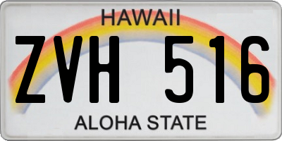 HI license plate ZVH516