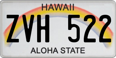 HI license plate ZVH522