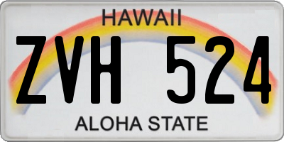 HI license plate ZVH524