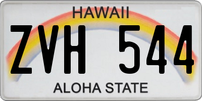 HI license plate ZVH544