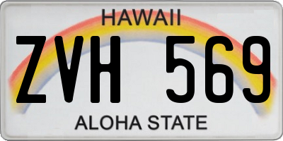 HI license plate ZVH569