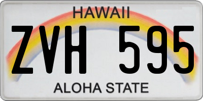 HI license plate ZVH595