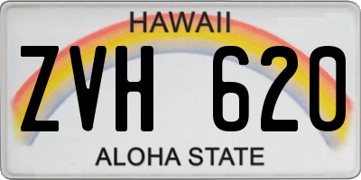 HI license plate ZVH620