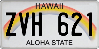 HI license plate ZVH621
