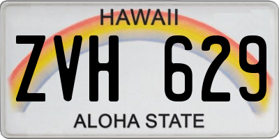 HI license plate ZVH629
