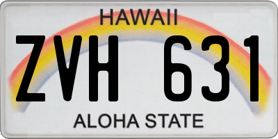 HI license plate ZVH631