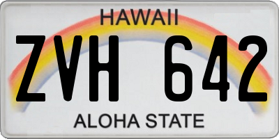 HI license plate ZVH642