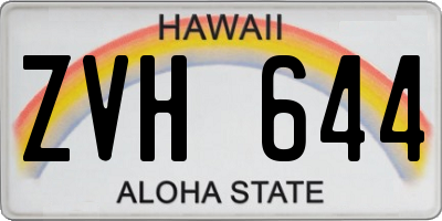 HI license plate ZVH644