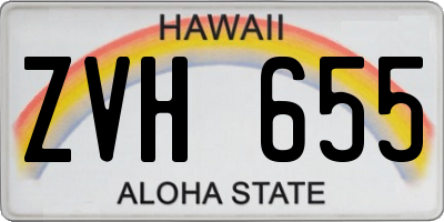 HI license plate ZVH655