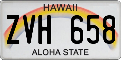 HI license plate ZVH658