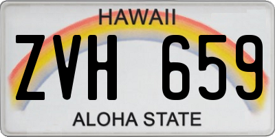 HI license plate ZVH659