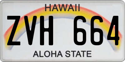 HI license plate ZVH664