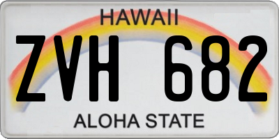 HI license plate ZVH682