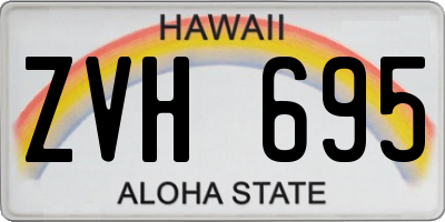 HI license plate ZVH695