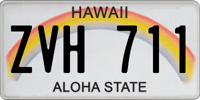 HI license plate ZVH711
