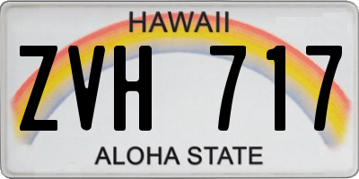 HI license plate ZVH717