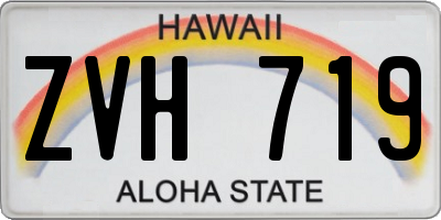 HI license plate ZVH719