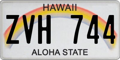 HI license plate ZVH744