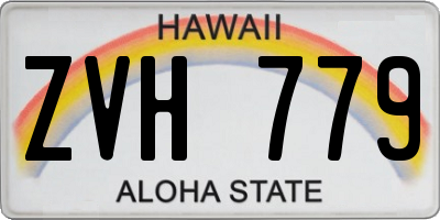 HI license plate ZVH779