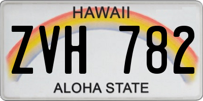 HI license plate ZVH782