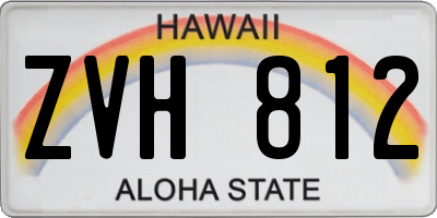 HI license plate ZVH812