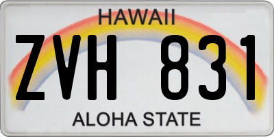 HI license plate ZVH831