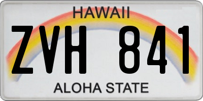 HI license plate ZVH841