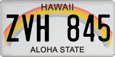HI license plate ZVH845