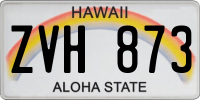 HI license plate ZVH873