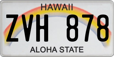 HI license plate ZVH878