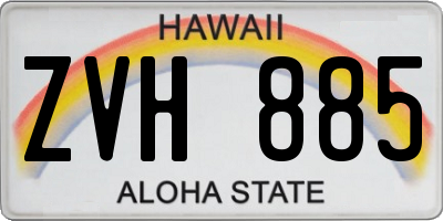 HI license plate ZVH885