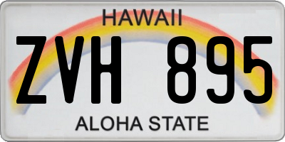 HI license plate ZVH895