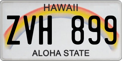 HI license plate ZVH899
