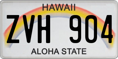 HI license plate ZVH904