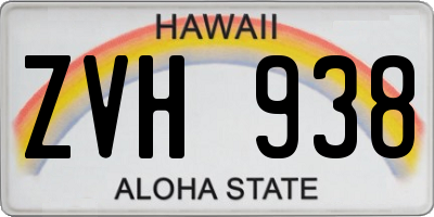 HI license plate ZVH938