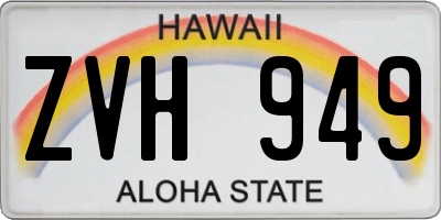 HI license plate ZVH949