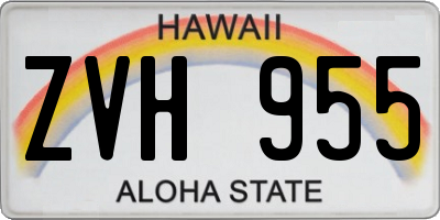 HI license plate ZVH955