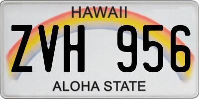 HI license plate ZVH956