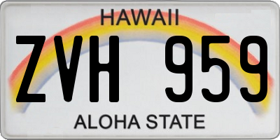 HI license plate ZVH959