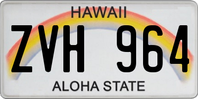 HI license plate ZVH964