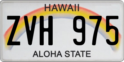 HI license plate ZVH975