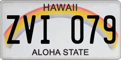 HI license plate ZVI079