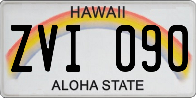 HI license plate ZVI090
