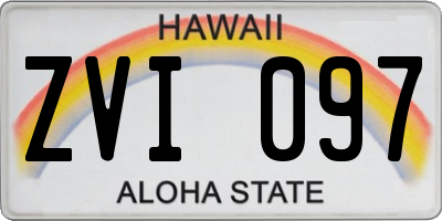 HI license plate ZVI097