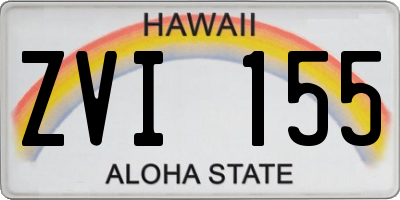 HI license plate ZVI155