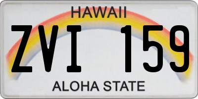 HI license plate ZVI159