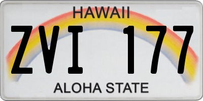HI license plate ZVI177