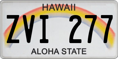 HI license plate ZVI277