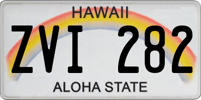 HI license plate ZVI282