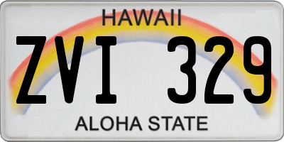 HI license plate ZVI329